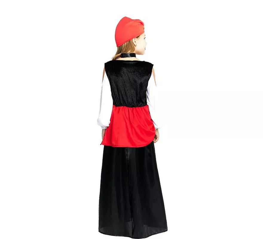Translation missing: it.Disfraz de Pitonisa con turbante rojo para niña y adolescente