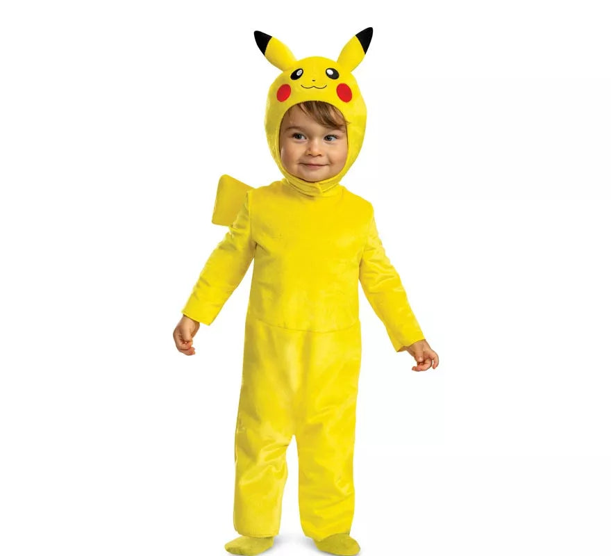Translation missing: it.Disfraz de Pokemon Pikachu con cola de lujo para bebé y niños