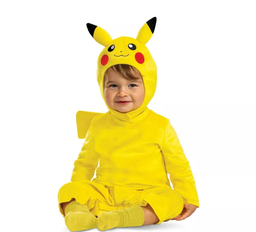 Translation missing: it.Disfraz de Pokemon Pikachu con cola de lujo para bebé y niños