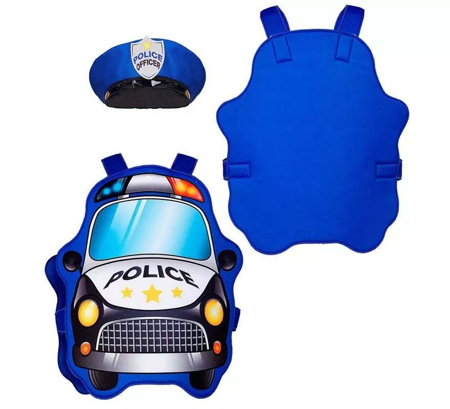Translation missing: it.Disfraz de Policía azul Coche con gorro para niños