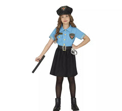 Costume da gonna blu della polizia per bambina