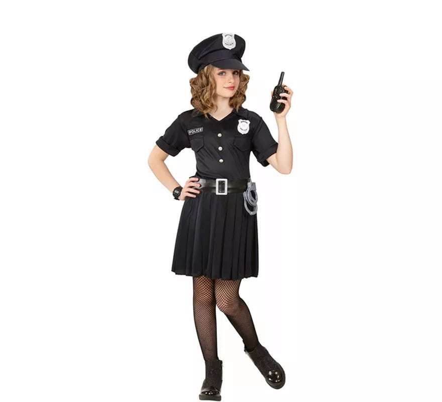 Translation missing: es.Disfraz de Policía con Gorra para niña