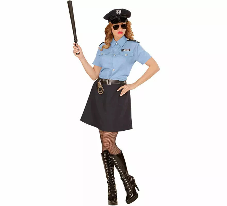 Disfraz de Policía con Sombrero para mujer