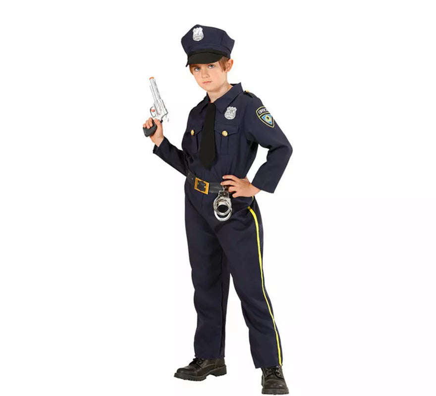 Translation missing: it.Disfraz de Policía con Sombrero y Corbata para niño