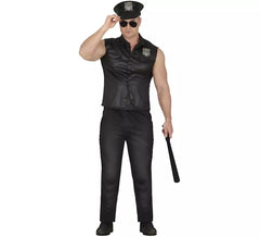 Costume da poliziotto a maniche corte per uomo