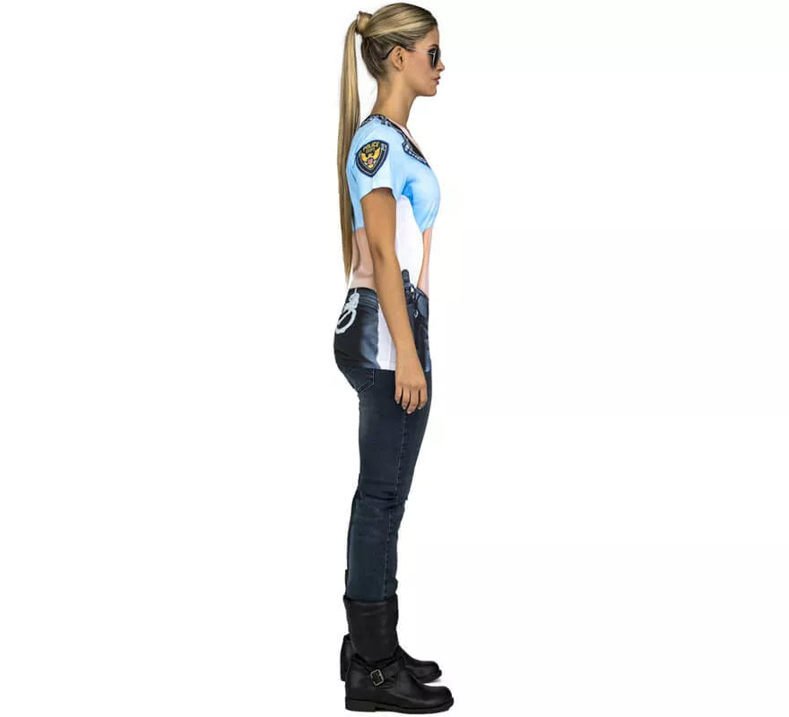 Translation missing: es.Camiseta Disfraz de Policía para mujer