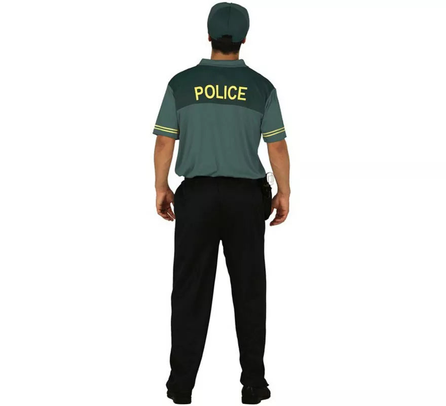 Translation missing: it.Disfraz de Policía Verde para hombre
