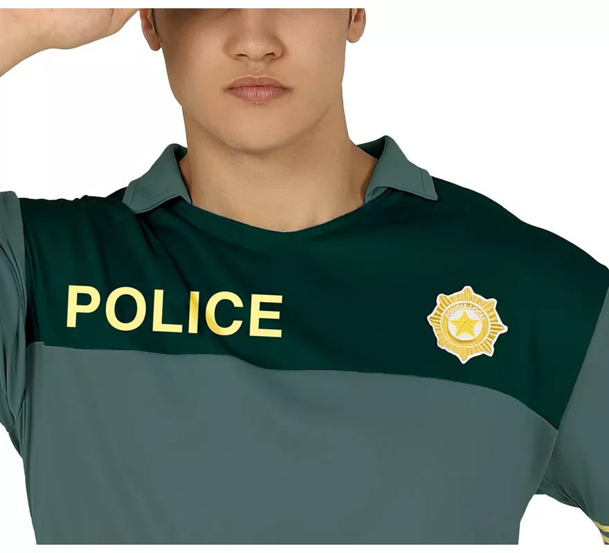 Translation missing: it.Disfraz de Policía Verde para hombre