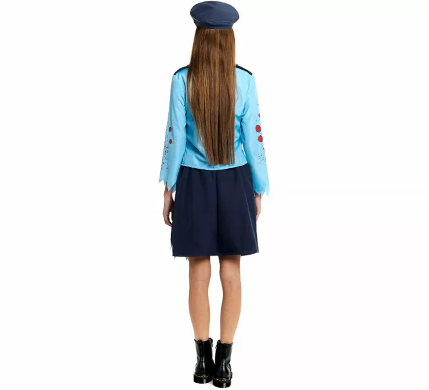 Translation missing: it.Disfraz de Policía Zombie con Gorra para mujer