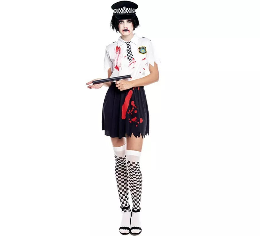 Translation missing: es.Disfraz de Policía Zombie para mujer
