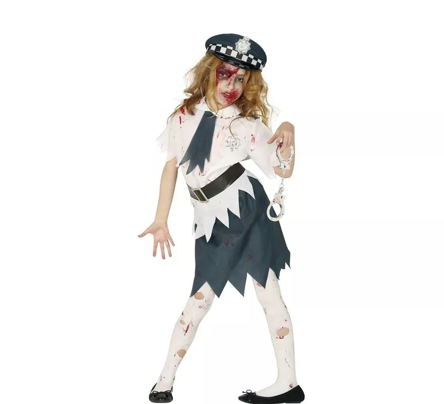 Translation missing: it.Disfraz de Policía Zombie para niña