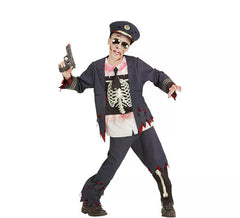 Costume da zombie della polizia per bambino
