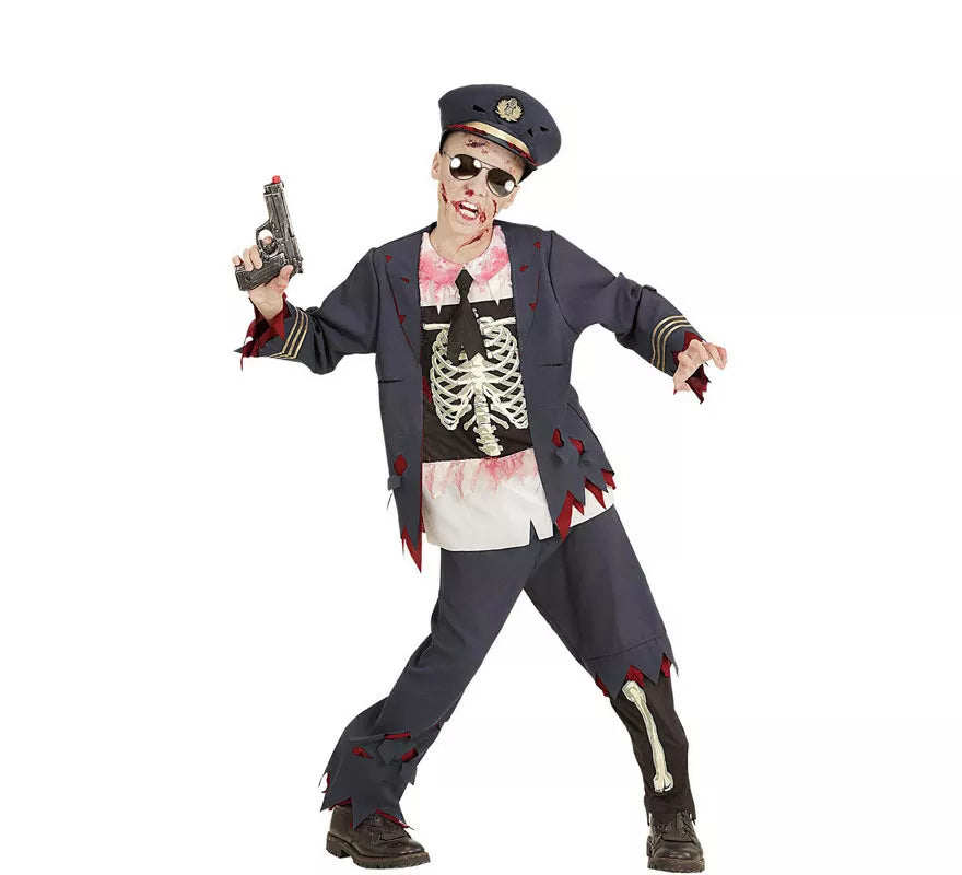 Translation missing: es.Disfraz de Policía Zombie para niño