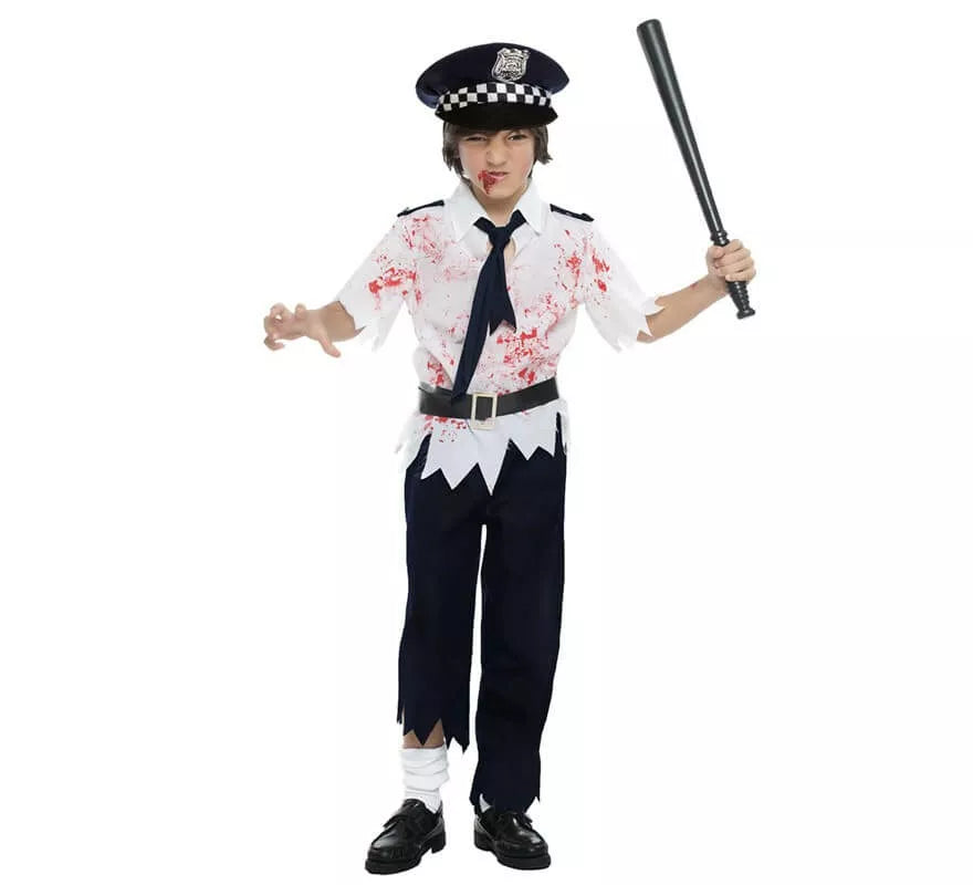 Translation missing: it.Disfraz de Policía Zombie para niño