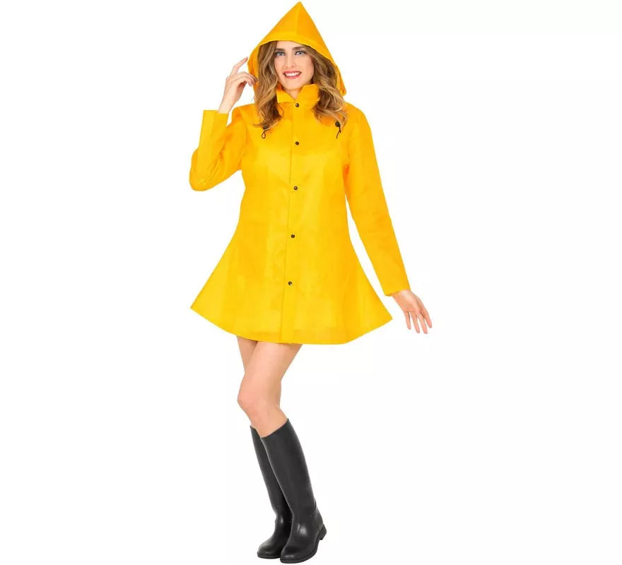 Translation missing: it.Disfraz de Poncho Chubasquero amarillo para adultos
