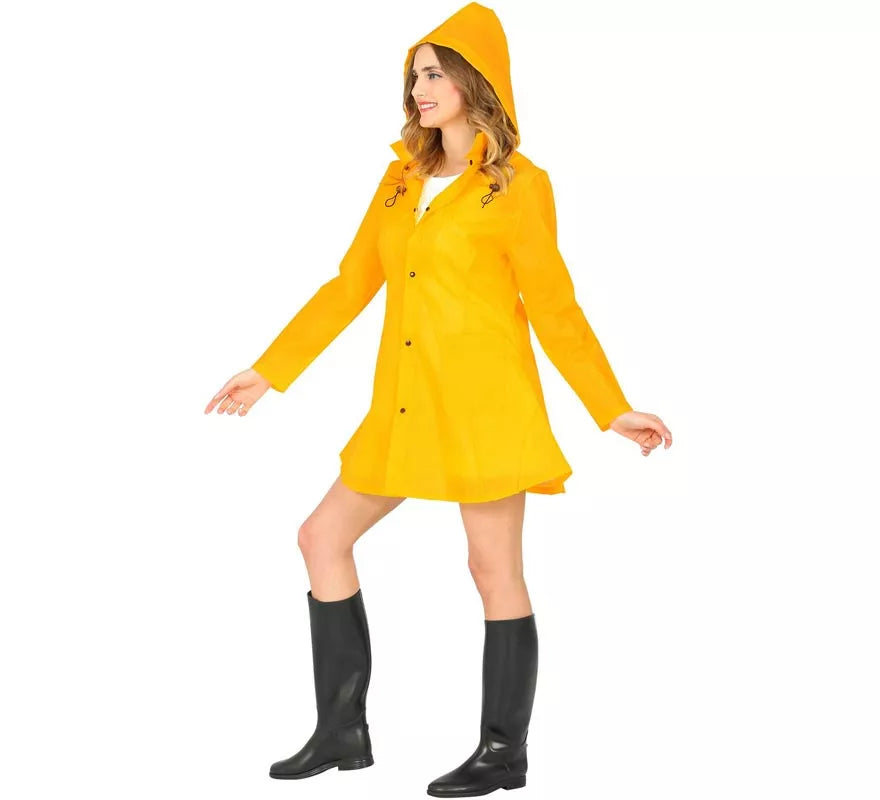 Translation missing: it.Disfraz de Poncho Chubasquero amarillo para adultos