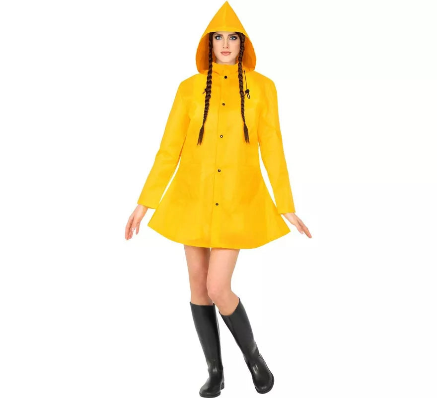 Translation missing: it.Disfraz de Poncho Chubasquero amarillo para adultos