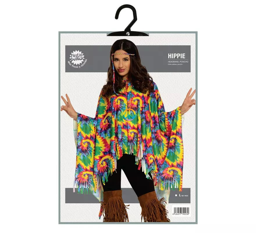 Translation missing: it.Disfraz de Poncho Hippie para mujer