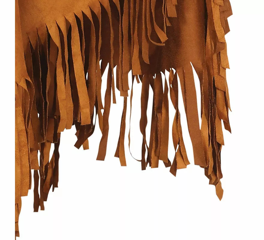Translation missing: es.Disfraz de Poncho Marrón Indio para mujer
