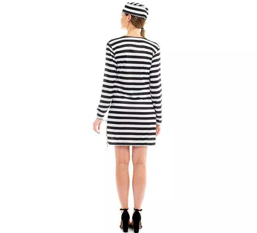 Translation missing: it.Disfraz de Presidiaria a Rayas en Vestido para mujer