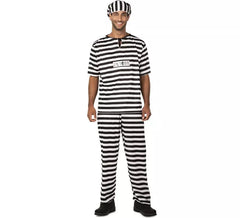 Costume da prigioniero con numero per uomo