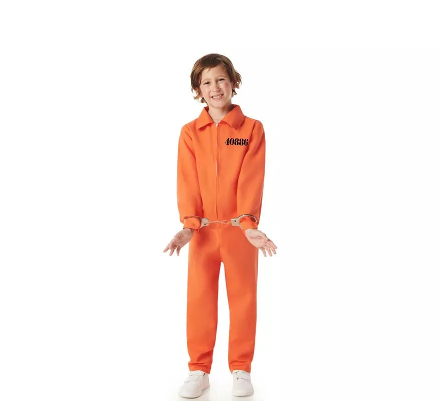 Translation missing: it.Disfraz de Preso Convicto Naranja para niño