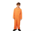 Disfraz de Preso en traje naranja entero para niño