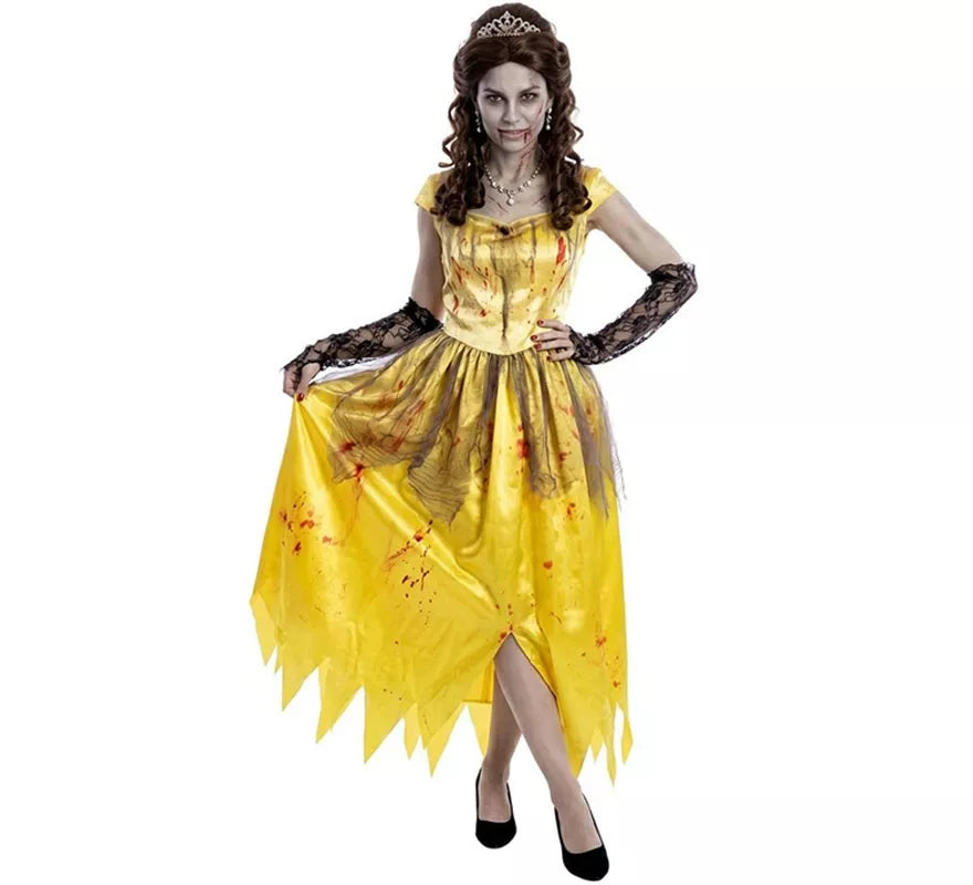 Translation missing: it.Disfraz de Princesa amarilla Zombie para mujer