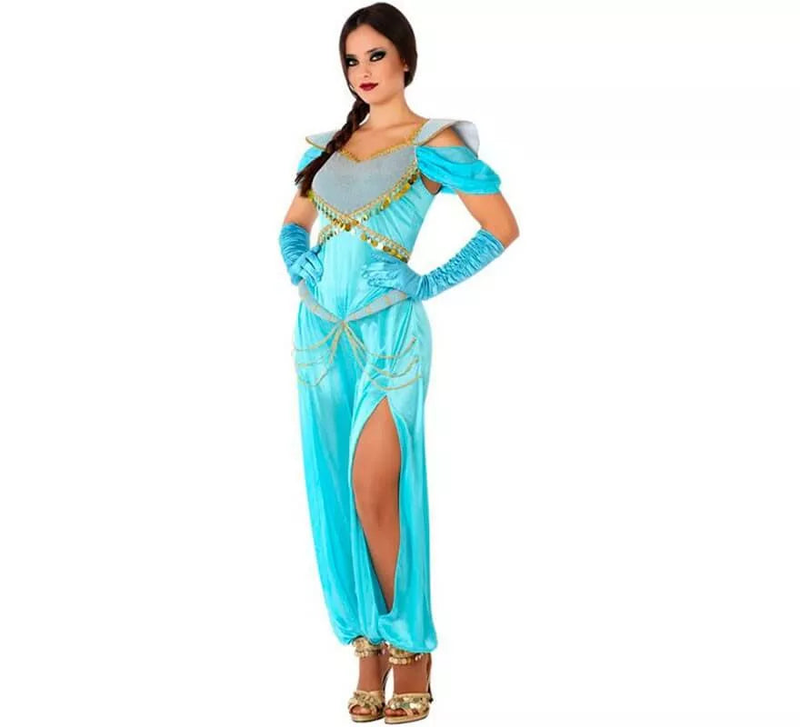 Translation missing: es.Disfraz de Princesa Árabe Azul para mujer