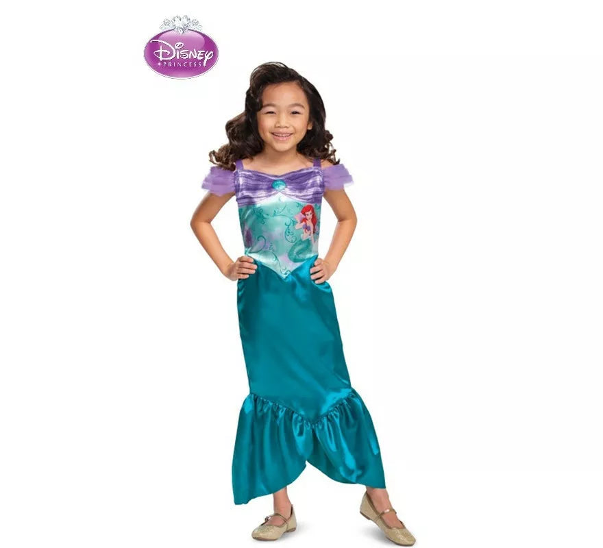 Translation missing: it.Disfraz de Princesa Ariel Básico Plus para niña