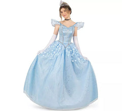 Disfraz de Princesa azul celeste de cuento para mujer