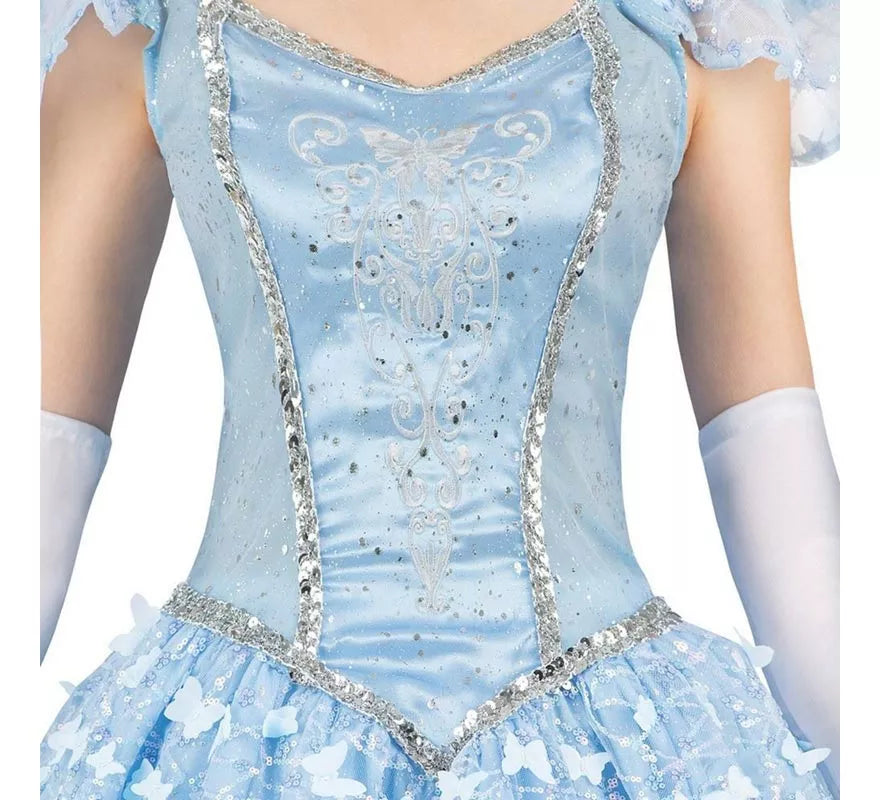 Translation missing: es.Disfraz de Princesa azul celeste de cuento para mujer