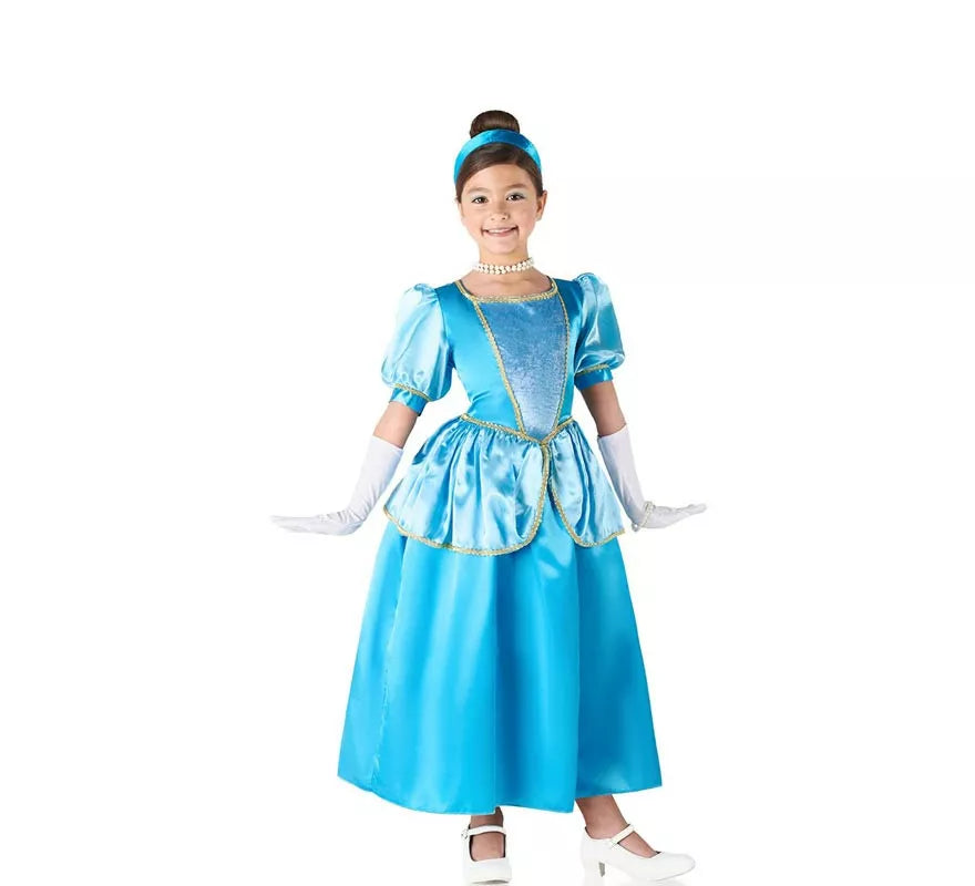 Translation missing: it.Disfraz de Princesa azul celeste de cuento para niña