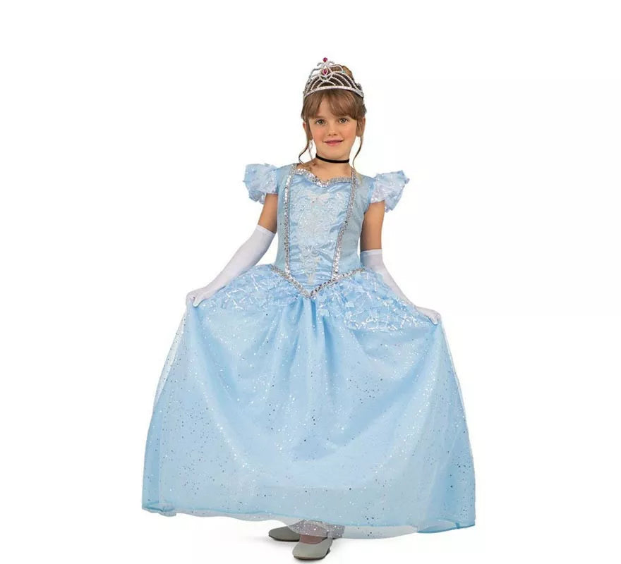 Translation missing: it.Disfraz de Princesa azul celeste de cuento para niña