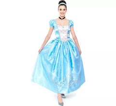 Costume da principessa blu delle fiabe per donna