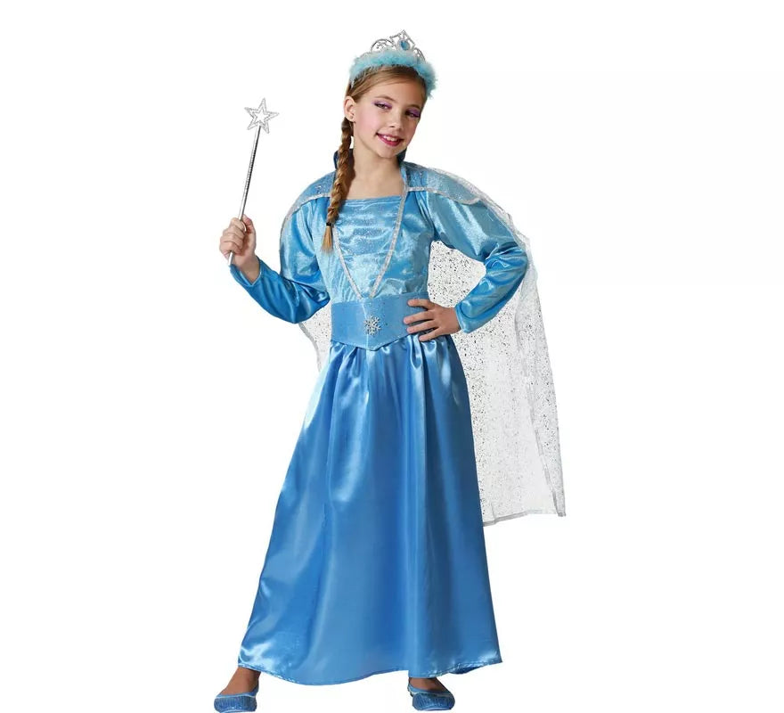 Translation missing: it.Disfraz de Princesa con capa azul para niña