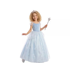 Costume da principessa delle fiabe blu per bambine