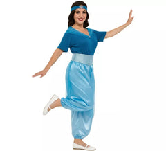 Costume da principessa blu di gelsomino per donna
