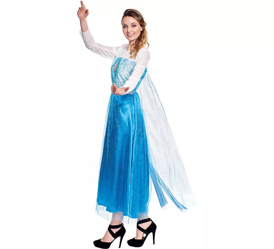 Disfraz de Princesa del Hielo Azul para mujer