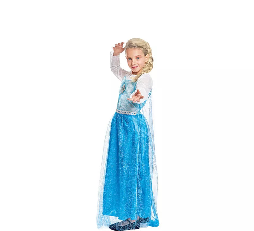 Translation missing: es.Disfraz de Princesa del Hielo Azul para niña