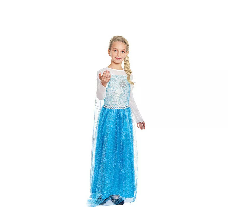 Translation missing: it.Disfraz de Princesa del Hielo Azul para niña
