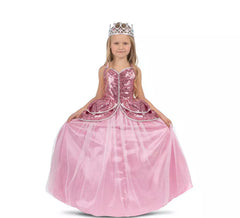 Costume da principessa rosa adorabile con sottoveste per ragazza