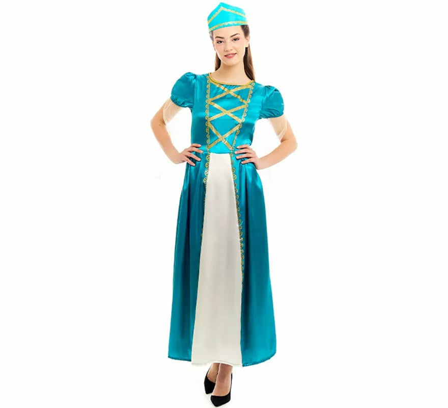 Translation missing: es.Disfraz de Princesa Medieval azul para mujer