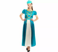 Costume da principessa medievale blu per donna