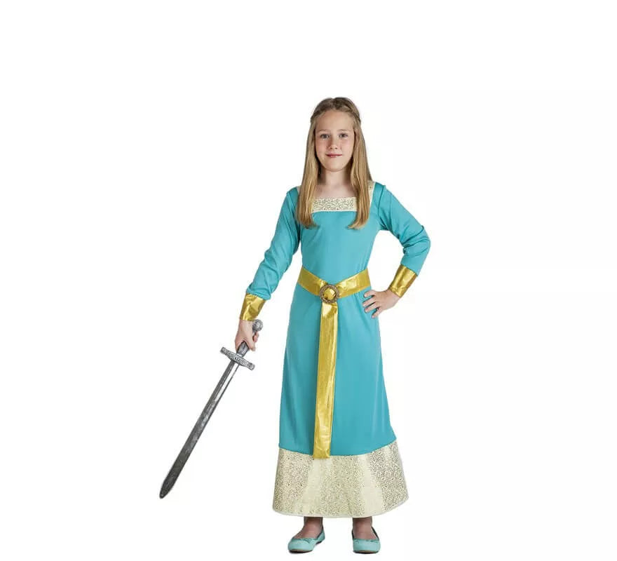 Translation missing: it.Disfraz de Princesa Medieval azul para niña