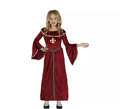 Costume da principessa medievale con maniche per bambina