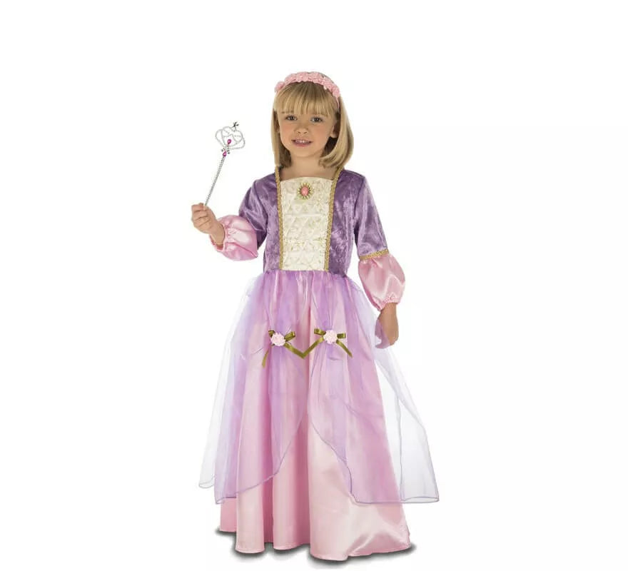 Translation missing: it.Disfraz de Princesa Medieval Morada para niña
