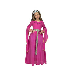 Disfraz de Princesa Medieval Rosa para niña