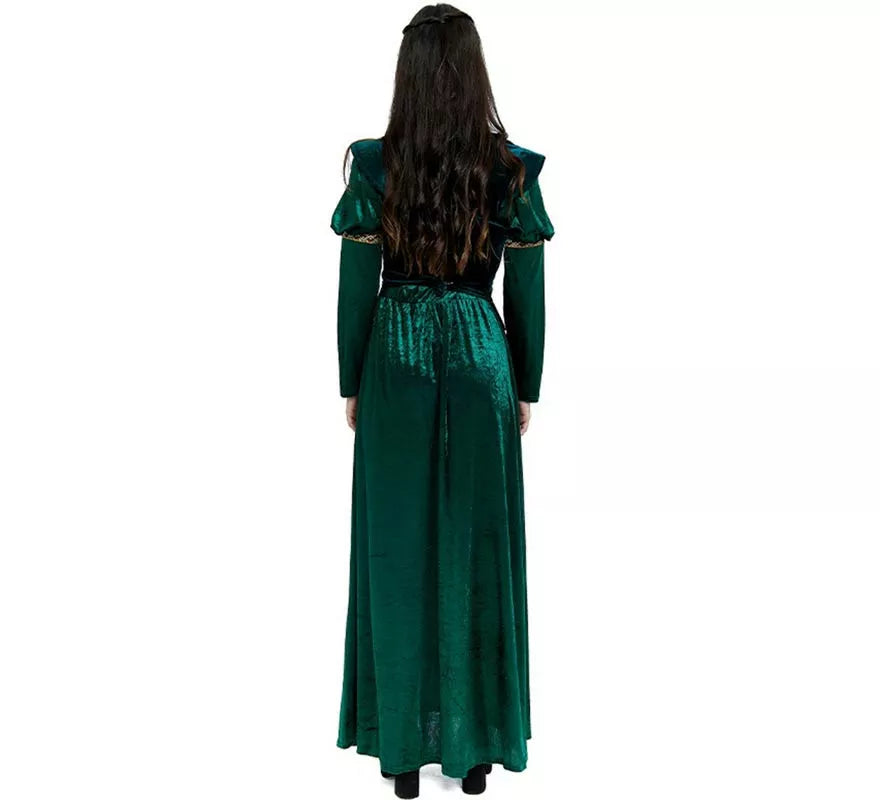 Translation missing: it.Disfraz de Princesa Medieval verde oscuro para mujer