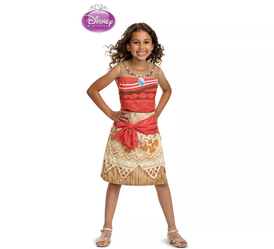 Translation missing: it.Disfraz de Princesa Moana Vaiana Clásica para niña